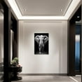 thumbnail image 2 of ZHONGYUTONG Black and White Elephant Canvas Wall Art African Forest Wildlife Pictures Prints Animals Paintings Office Wall Decor Framed (24.00" x 36.00"), 2 of 6