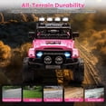thumbnail image 6 of 12V Kids Ride On Car, Electric Truck Ride On Toys with 5MPH Max Speed, Remote Control, LED Lights, and Music for Kids Gifts, Pink, 6 of 7