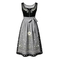 thumbnail image 5 of BRGZLK Women's German Dirndl Dress Trendy Novel Oktoberfest Costume Square Neck Lace Trim Bavarian Beer Carnival Halloween Outfit Multicolor G M, 5 of 5