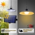 thumbnail image 2 of Lámpara solar para exteriores, lámpara colgante solar impermeable para jardín con 2 lámparas y mando a distancia, blanco cálido, 2 of 6