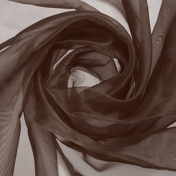 Uxcell Organza Tulle Fabric Crystal Sheer Silky for DIY Craft Table Runner, Coffee