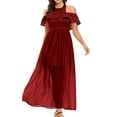 thumbnail image 4 of Fesfesfes Women Dress Sexy Dress Formal Gowns Evening Dresses Short Sleeve Party Club Dress, 4 of 9