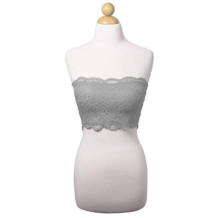 

Cathalem Strapless Bra Teenager Ladies Seamless Top Lace Beauty Back Chest Wrapping Underwear Tube Bra Small Vest Grey Medium