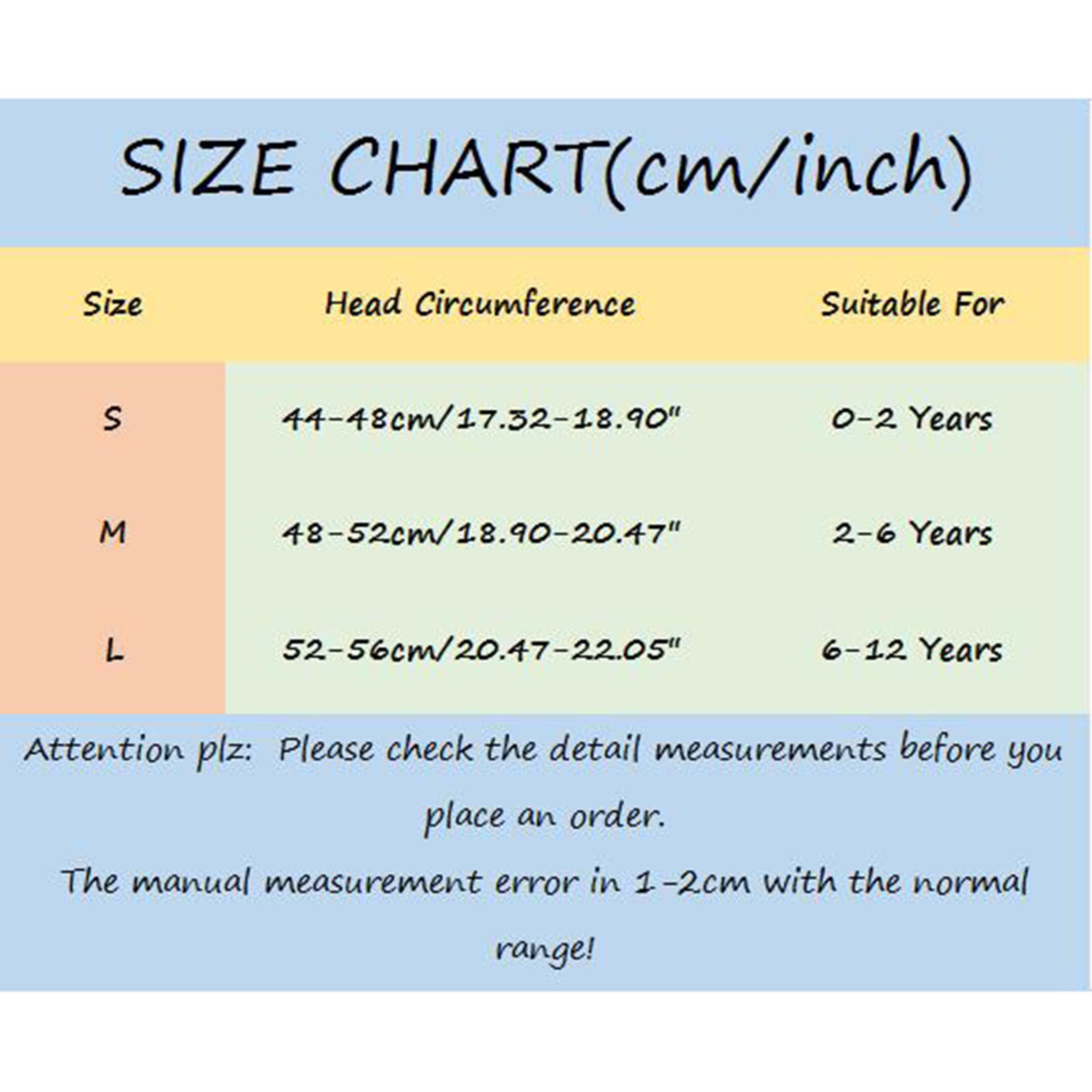 Head Size Chart 52 Cm Hat Size Ketyyh-chn99 Toddler Baby Girl Hats