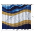 thumbnail image 5 of Blue Gold Wave Marble Pattern Shower Curtain 84"x72" ,Bathroom Decorative Shower Curtains Set with 12 Hooks,Modern Waterproof Washable Shower Curtain, 5 of 6