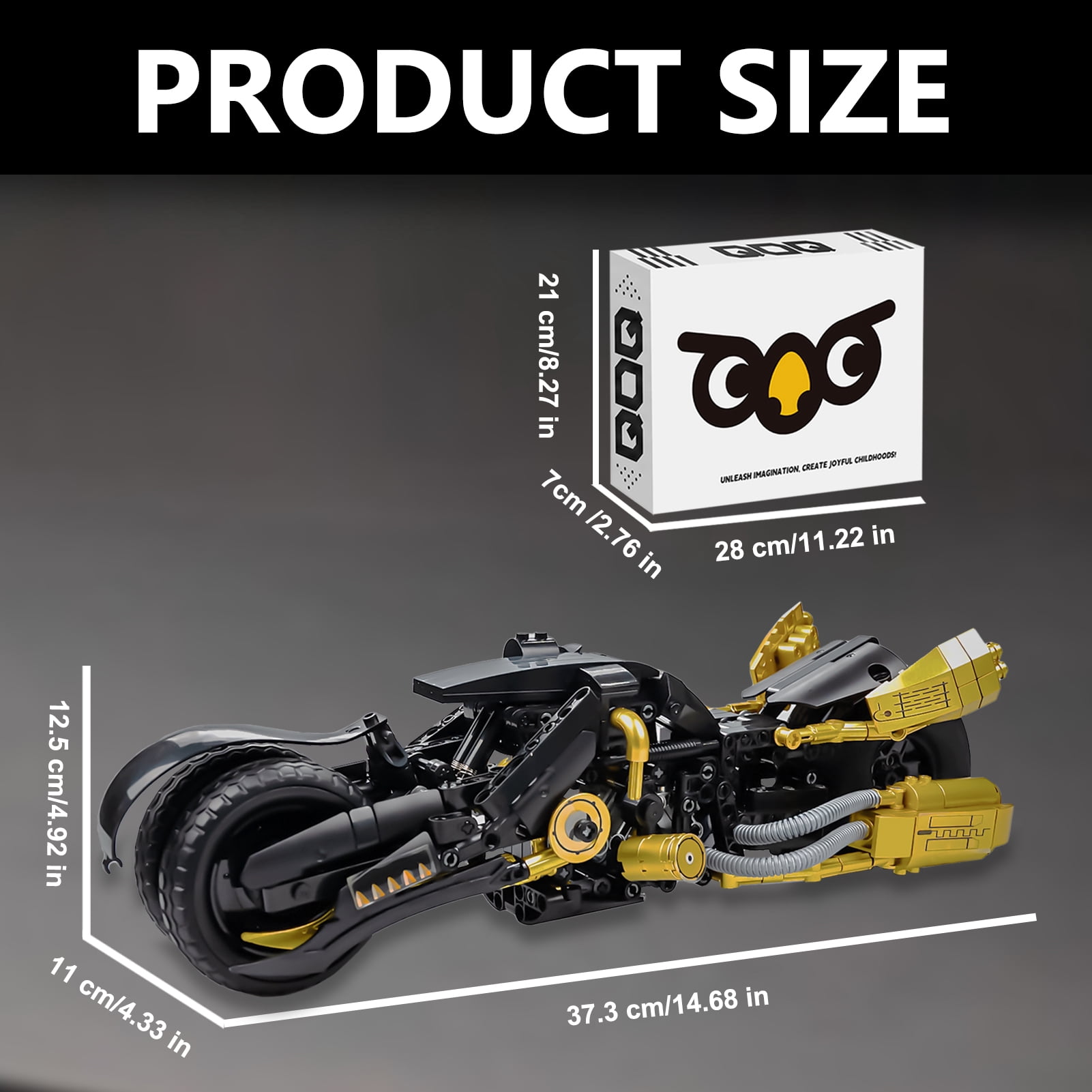QOQ Motorcycle Building Blocks Kit, 1:10 Scale Technic Motorcycle Set for Boys and Girls 8+, Children Adult Plastic Collectible Car Gift (551Pieces）