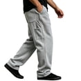 thumbnail image 2 of Mens Lightweight Baggy Sweatpants Wide Leg Casual Workout Pants | Premium Cotton Blend, Elastic Waist Inner Outer Drawstring, Y2K Oversized, Breathable for Gym Lounge Gray 2XL, 2 of 8