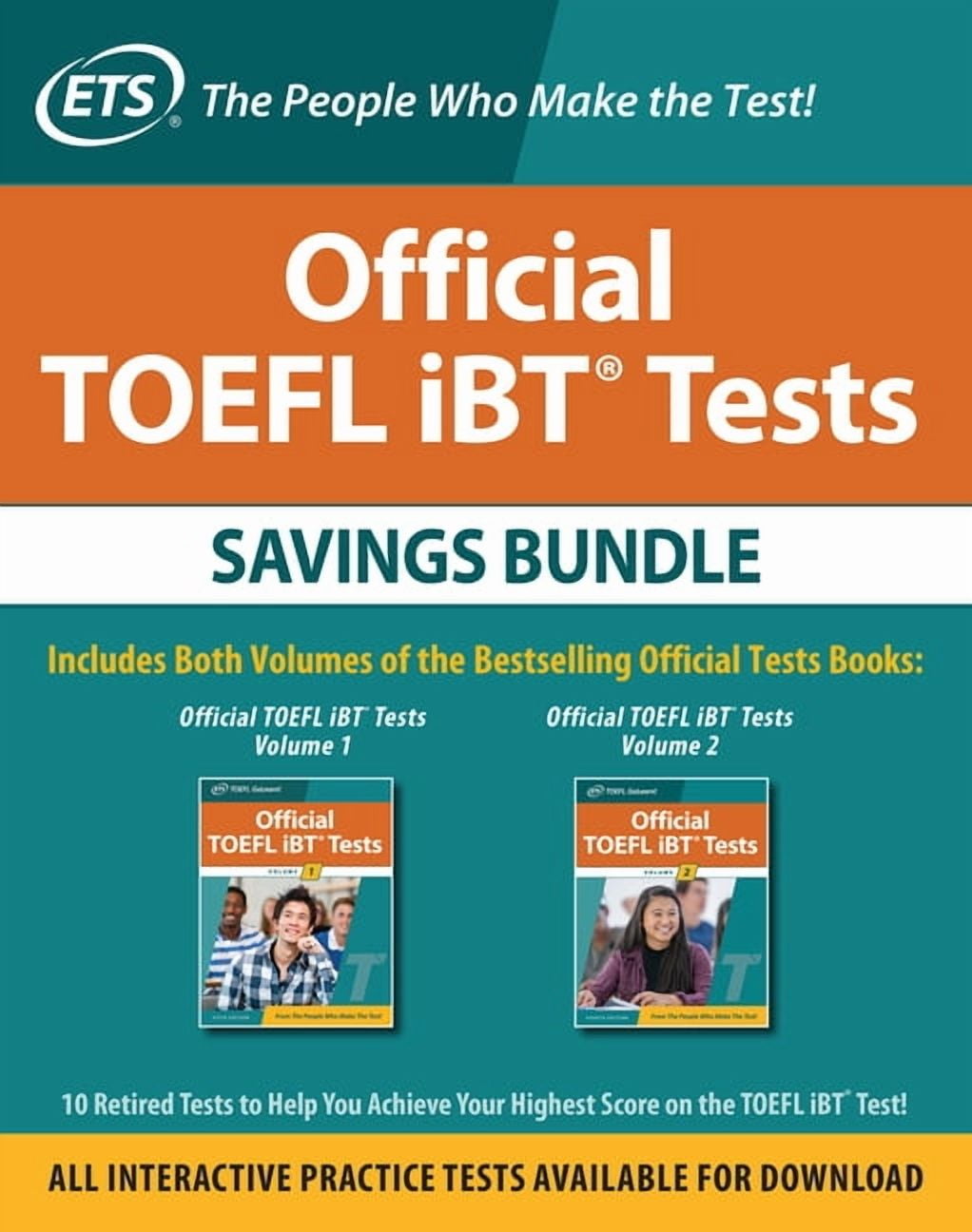 TONO　新品未開封4thエディションTOEFL iBT Test1&2 Official TOEFL IBT Tests Volume 2, Fourth Edition