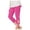 Hot Pink, variant on Girls Stretchy Capri Leggings Summer Solid Color Casual Yoga Beach Workout Pants Clothes