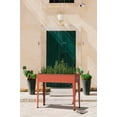 thumbnail image 3 of Herstera Galvanized Metal Urban Raised Planter, Red, 39.3 x 15.7 x 33, 3 of 3
