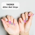 thumbnail image 2 of Yazhiji 120 Pcs Nail Polish Strips Full Nail Wraps for Women, Self-Adhesive Nail Art Stickers Decals for Nail Designs (Glitter Nail), 2 of 6