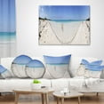 thumbnail image 3 of Designart Cayo Coco Tropical Beach Panorama - Modern Seascape Throw Pillow - 18x18, 3 of 4