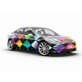 thumbnail image 6 of Rwraps Multicolored Argyle Rainbow Gradient Gloss Vinyl Film Wrap 59in x 25ft Vinyl Vehicle Car Film, 6 of 9