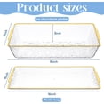 thumbnail image 2 of 4 Set 16" x 9" Plastic Chilled Serving Tray for Parties with Compartments Ice Chilled Party Platter Charcuterie Serving Board Cold Dish Dip for Fruit Seafood Vegetable Appetizer (Gold Rim), 2 of 7