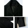 thumbnail image 5 of Aihuaihua Mens Trench Coat Single Breasted Outerwear Top Lapel Collar For Men Cardigan Jackets for Men Fall Spring Black XXL, 5 of 5