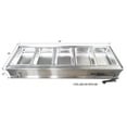 thumbnail image 4 of INTBUYING 5-Pan Restaurant Steam Table Bain-Marie Buffet Food Warmer 74" Five Full Size Pan Heater Stove, 4 of 4