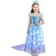 thumbnail image 6 of LED Light-Up White blue Princess Tutu Dress for Girls - Sleeveless Party Gown with Star Sequins, Perfect for Halloween, Christmas, and Special Occasions, Party Dress, Best for Christmas, 6 of 6