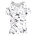 thumbnail image 3 of DeHolifer Womens Tops Short Sleeve Cold Shoulder Splash Printed V-Neck Blouse Tops Outdoor Daily Casual T-shirts White L, 3 of 4