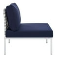 thumbnail image 2 of Modway Harmony Fabric Basket Weave Patio Armless Chair in Taupe/Navy, 2 of 6