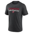 thumbnail image 2 of Men's Charcoal Wisconsin Badgers Split Knockout Tri-Blend T-Shirt, 2 of 3