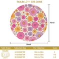 thumbnail image 3 of Pioneer Flower Floral Print Pattern Round Tablecloth 60 X 60 Inch, Wrinkle Resistant Wipeable Table Cloth for Kitchen Dining Picnic Patio Party, 3 of 6