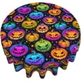 thumbnail image 3 of Funny Halloween Tablecloth, Funny Pumpkin Table Cloth Washable Reusable Round Tablecloth 60 Inch for Home Party Dining Table Decor, 3 of 6