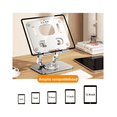 thumbnail image 4 of Base De Soporte Ajustable Plegable Giratorio 360 Para Tablet Malubero Plateado, 4 of 5