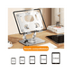 thumbnail image 4 of Base De Soporte Ajustable Plegable Giratorio 360 Para Tablet Malubero Plateado, 4 of 5