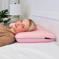 thumbnail image 3 of Memory Foam Fun Pillow With Cool-to-the-Touch Cover, Standard/Queen, Pale Pink, 1 Pack, 3 of 9