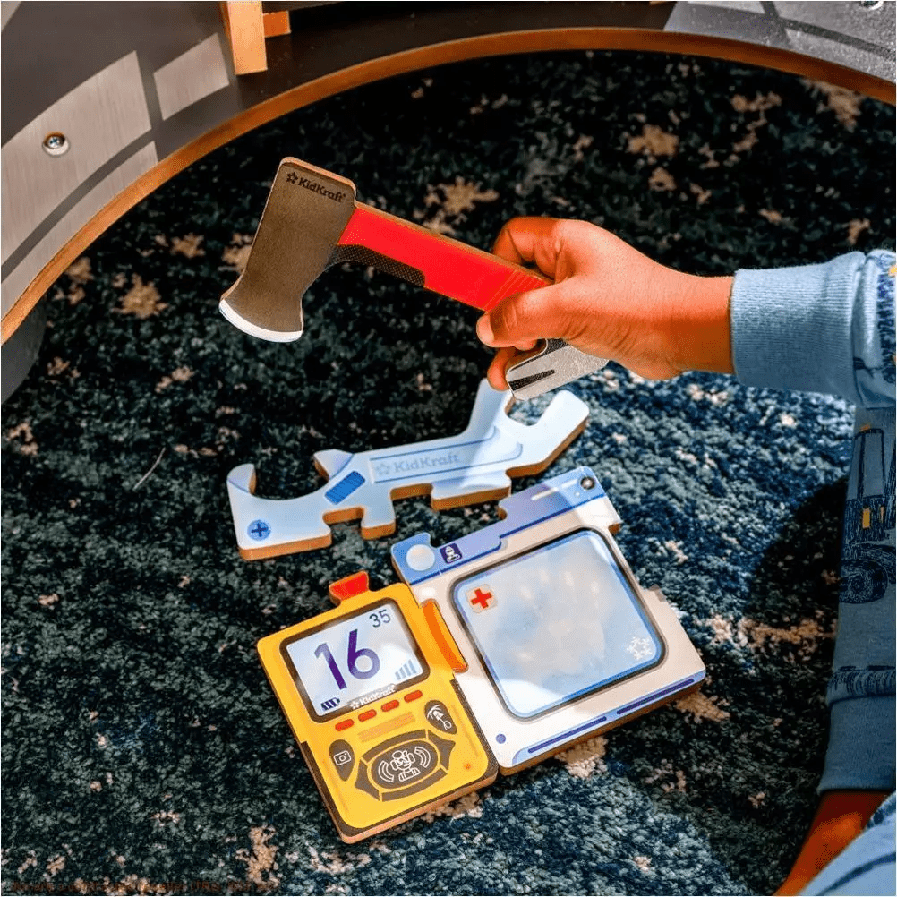 KidKraft Ultimate Helicopter Wooden with Lights Sounds and Spinning Propellers