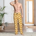 thumbnail image 5 of Uemuo Hot Dog 3 Pattern Men's Wide Leg Palazzo Lounge Pants with Pockets Light Weight Loose Comfy Casual Pajama Pants-Large, 5 of 9