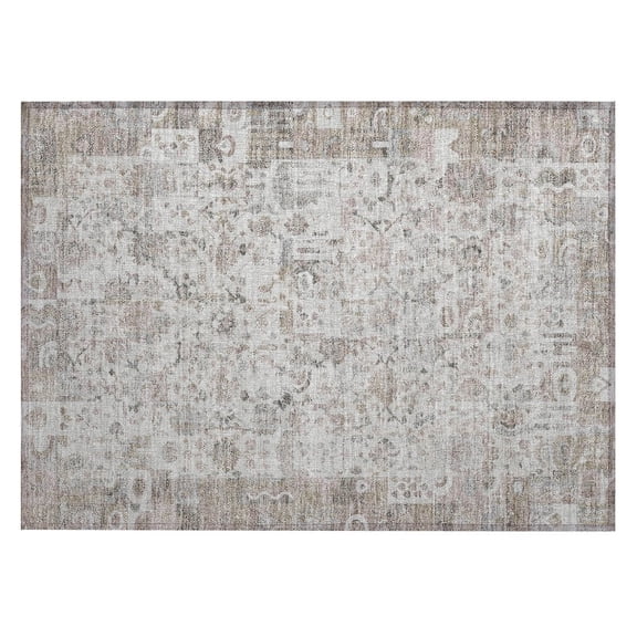 Dalyn Rugs Machine Washable Indoor/Outdoor Chantille ACN2099 Taupe 1'8" x 2'6" Rug