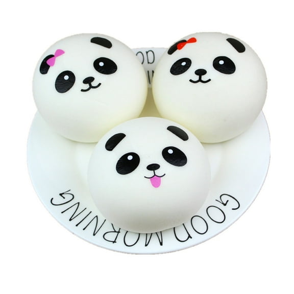 Fidget Squishy Panda,Portable Squeeze Vacuum Stress Shapeable Ball ,Shapeable Squishy Stress Balls Stress Relief Sand Glutinous Balls,Sensory Focus Toys for Adults(1pc Expression Random)