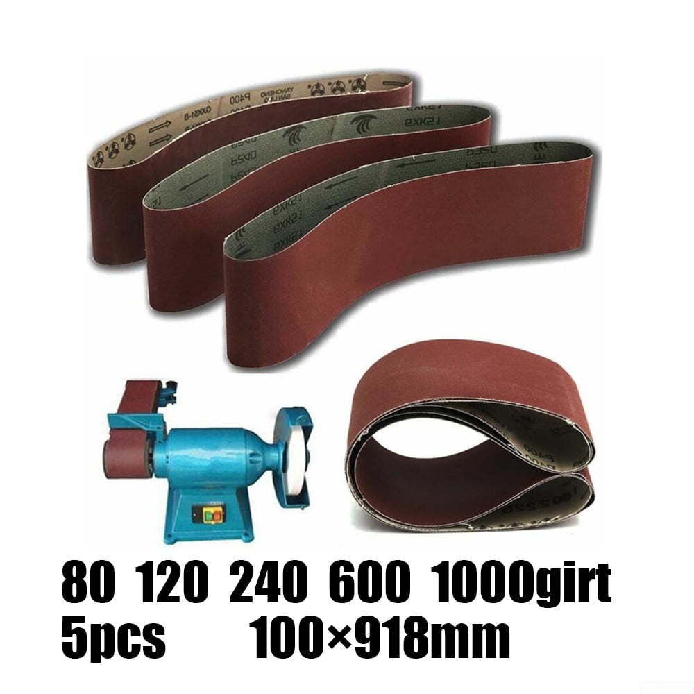 5PCS 100x915mm 914 Sanding Belt 80 120 240 600 1000 Mixed Grit For Wood Grinding 