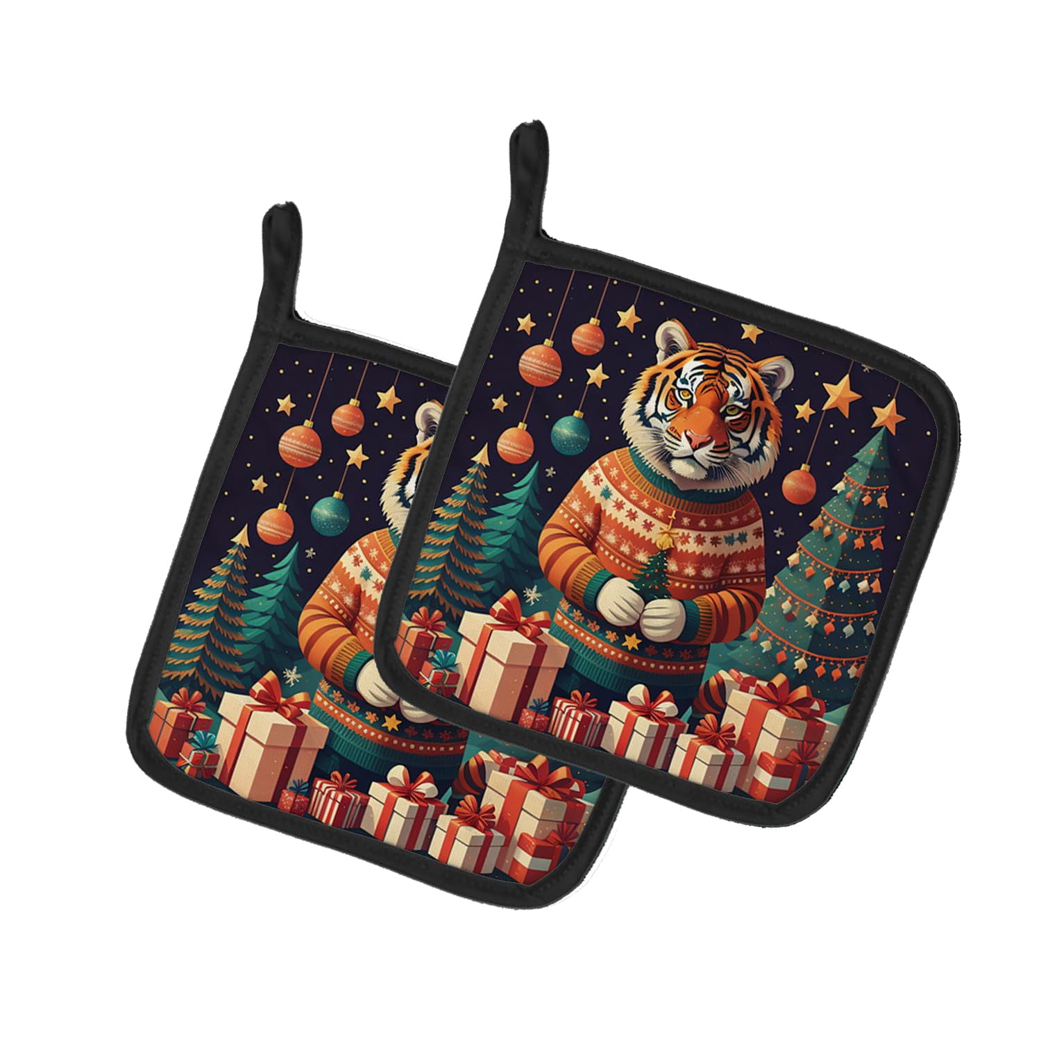 Turtle Christmas Pair of Pot Holders