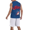 thumbnail image 5 of Rocae Gnome 4th of July for Men's Basketball Jersey Lightweight and Breathable Athletic Tank Top,Quick-Drying Sports Jersey X-Large, 5 of 9