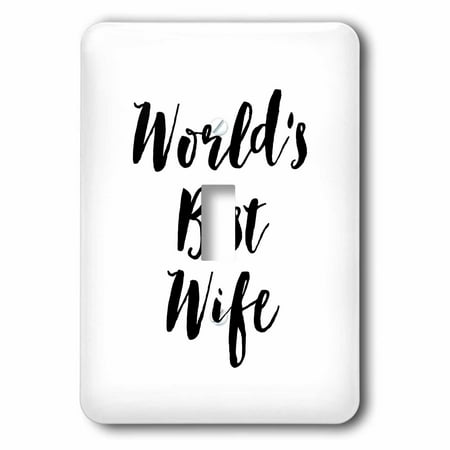 3dRose Phrase - Worlds Best Wife, Double Toggle