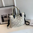thumbnail image 2 of Bolso bandolera de moda para mujer, de nailon brillante, liso, informal, de gran capacidad, acolchado, para viajes, envío gratuito, 2 of 5