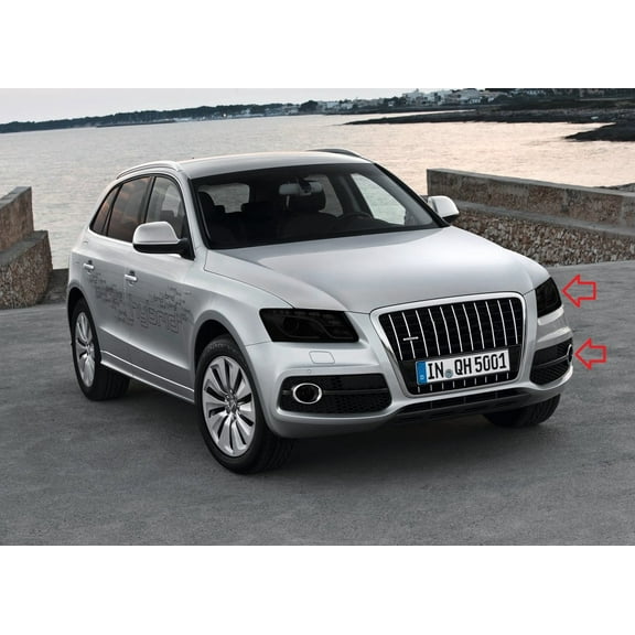 For The BlingLights Tinted Protective Headlight Film Covers for 2009-2017 Audi Q5 SQ5 8R