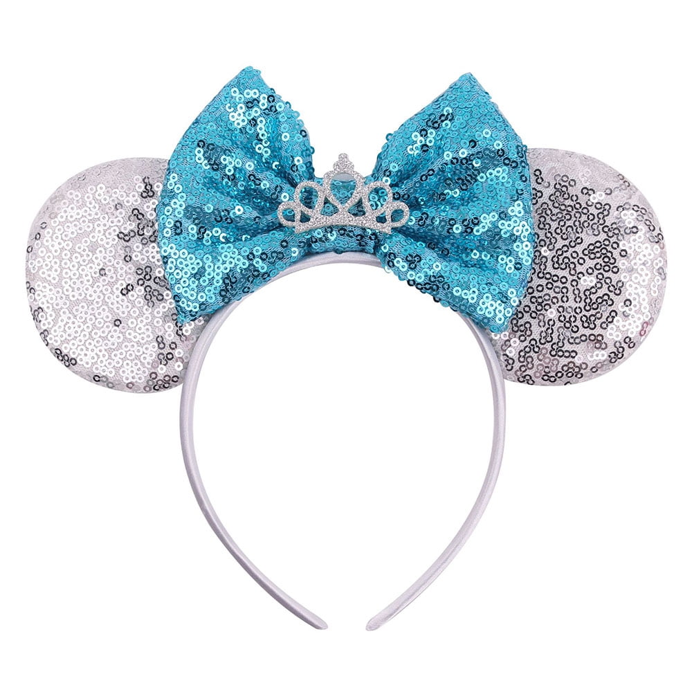 Magic butterfly Mouse Ears Bow Headbands Glitter Princess Party Decoration Belle Cinderella Jasmine Mermaid Mouse Ears Headband for Girls 