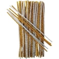 thumbnail image 2 of 100 Gold And Silver Glitter Pipe Cleaners 30cm x 6mm, 2 of 5
