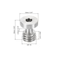 thumbnail image 2 of Unique Bargains 3/8'-16 Thread 16mm Length Camera Quick Release Screw Tripod Screw, Hex Slot Screws, Silver, 3 Pack, 2 of 5