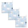 thumbnail image 7 of SKYSONIC Cute White Bear Baby Muslin Washcloths Face Towel, Winter Snow Tree Burp Cloths Cotton Wipes 5 PCS Infant Wash Cloth for Newborn Boys Girls 12"x12", 7 of 7