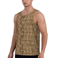 thumbnail image 2 of Pofeuu Leopard Print Brown Print Men's Workout Tank Tops Sleeveless Muscle Gym Shirt Quick Dry-Large, 2 of 7