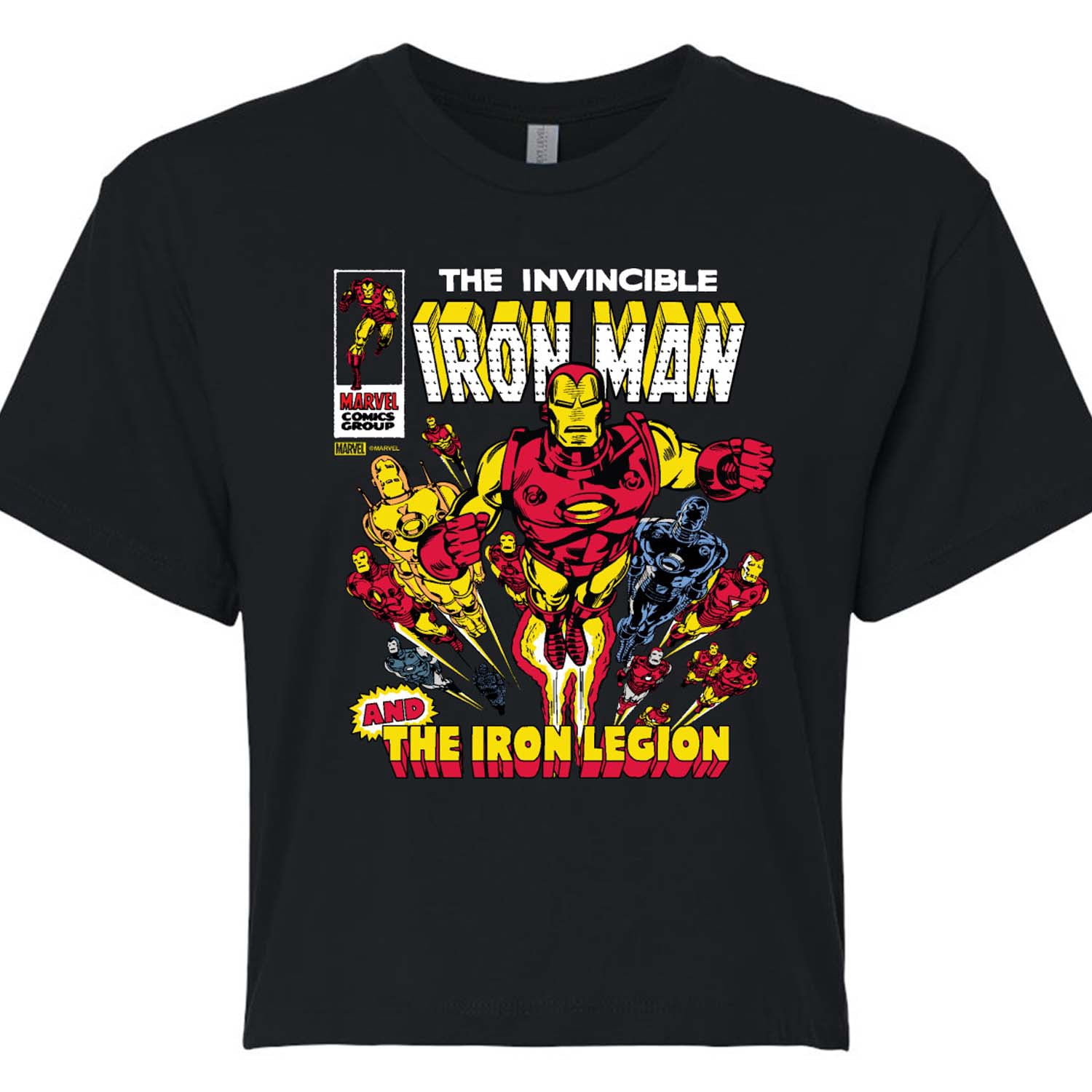 Marvel Iron Man - Comic Book Cover - Juniors Cropped Graphic T-Shirt