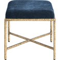 thumbnail image 4 of Meridian Furniture Valley Navy Chenille Fabric Bench, 4 of 8