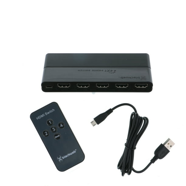 Blackweb 4-Device HDMI Switch with Remote -