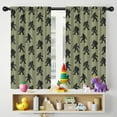 thumbnail image 5 of Blackout Kids Curtains,Green Bigfoot Pattern Childrens Insulated Curtains Set Of 2,Bedroom Essentials,Toddler Room Decor 42x54in(106x137cm), 5 of 5