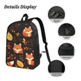 thumbnail image 4 of Fox Pattern Backpack 17 Inch Set with Lunch Bag and CaseDurableTravel Bag Combo for Work Commuting Daily Use, 4 of 8