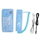 thumbnail image 1 of Teléfono con cable montado en la pared, retransmisión, impermeable, a prueba de polvo, teléfono de pared retro con auricular para el hogar, hotel, oficina, banco, azul, 1 of 5
